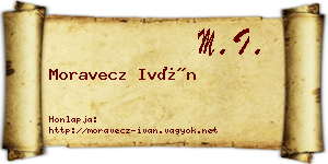 Moravecz Iván névjegykártya