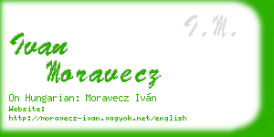 ivan moravecz business card